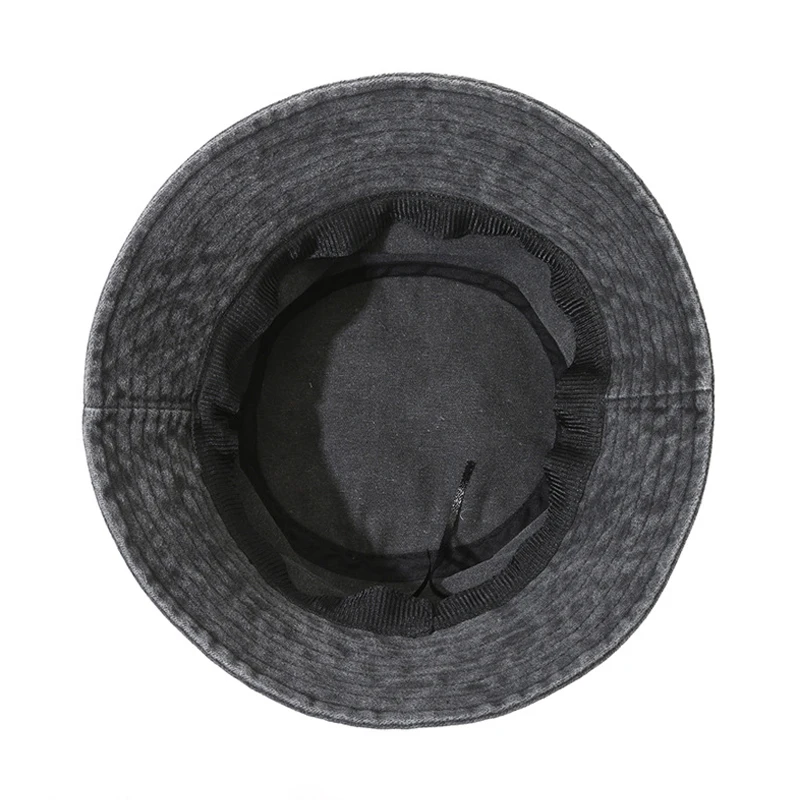 Vintage Washed Bucket Hat Fish Logo Sun Protection Outdoor Casual Hat for Men Women Bucket Hats