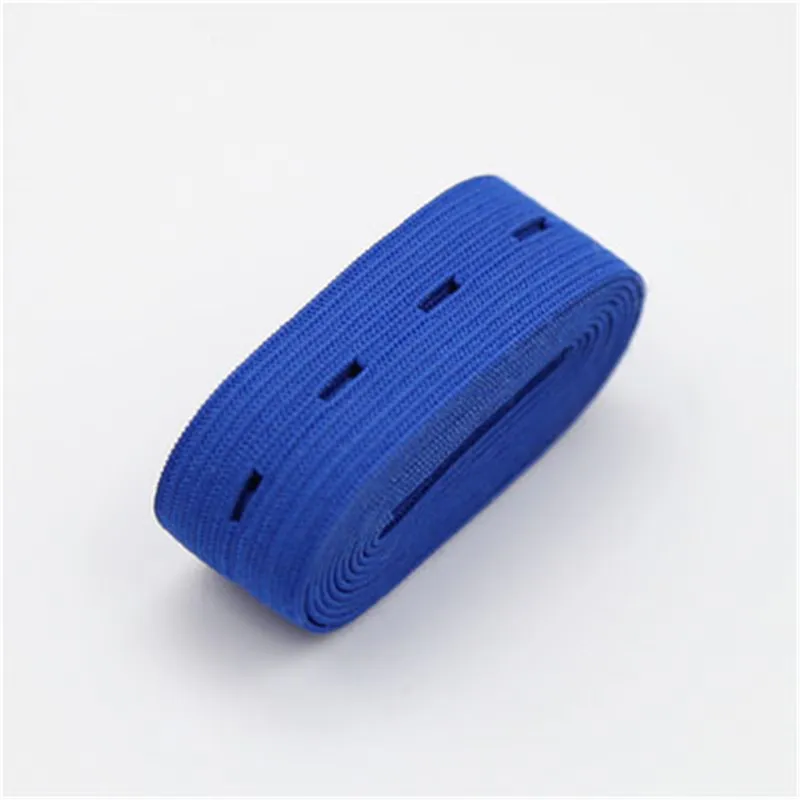 DIY Sewing Accessories 15mm 20mm 25mm 30mm Button Hole Elastic Band White Black Buttonhole Pants Waist Adjustable 1/5meter