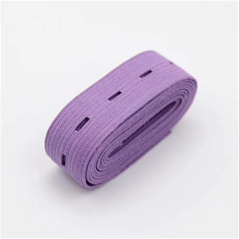 DIY Sewing Accessories 15mm 20mm 25mm 30mm Button Hole Elastic Band White Black Buttonhole Pants Waist Adjustable 1/5meter