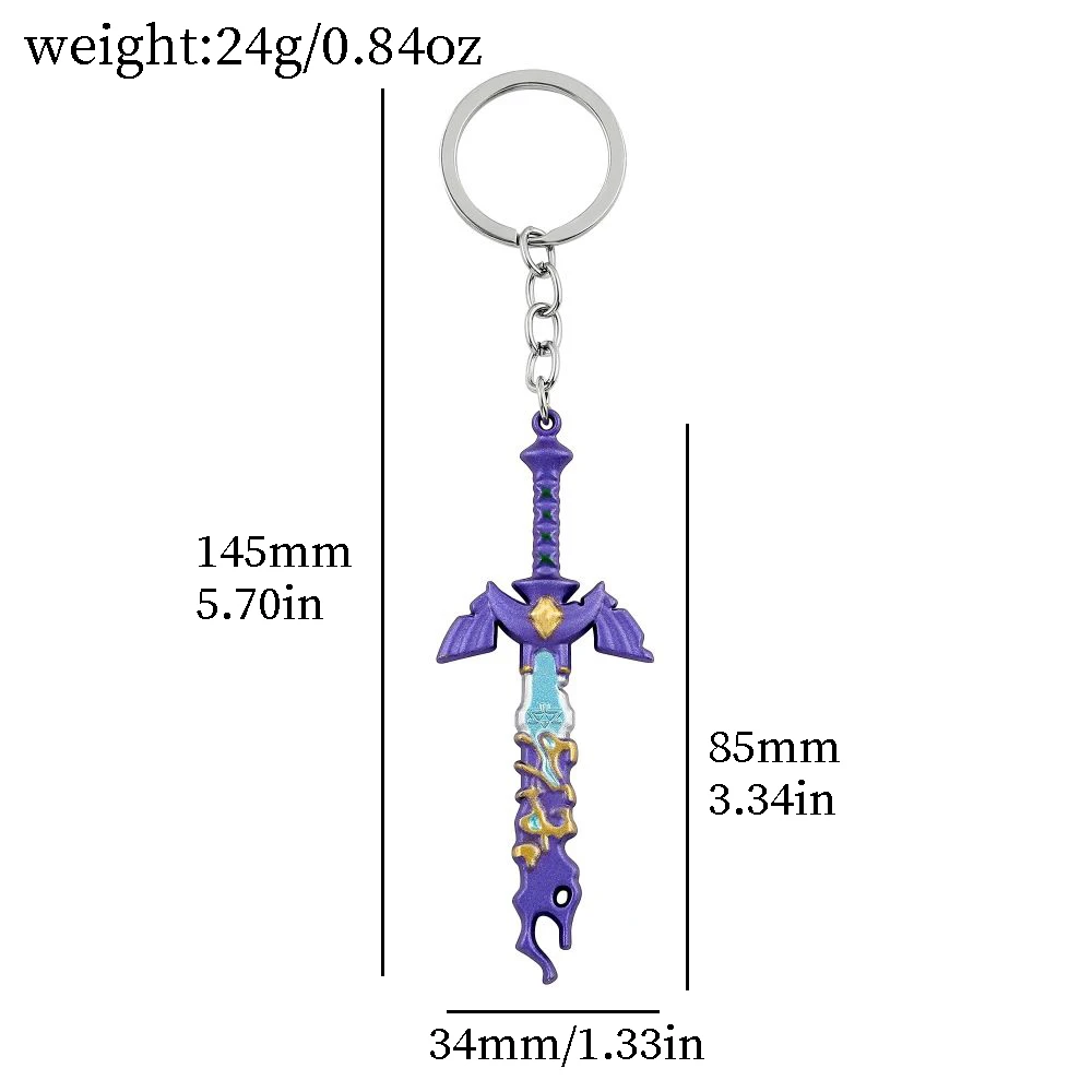 Game The Legend of Keychain Master Sword Metal Model Men Accessories Pendant Fashion Toys Gifts