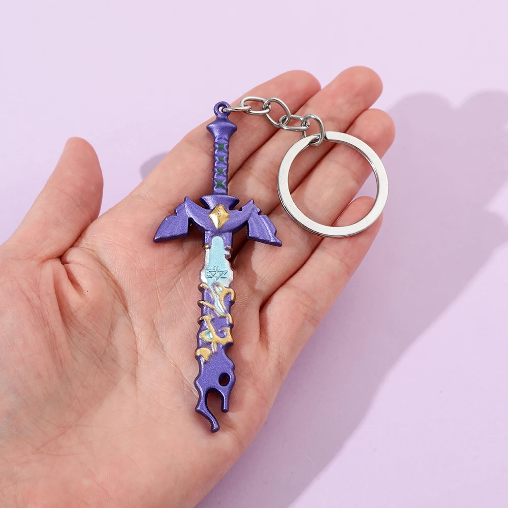 Game The Legend of Keychain Master Sword Metal Model Men Accessories Pendant Fashion Toys Gifts