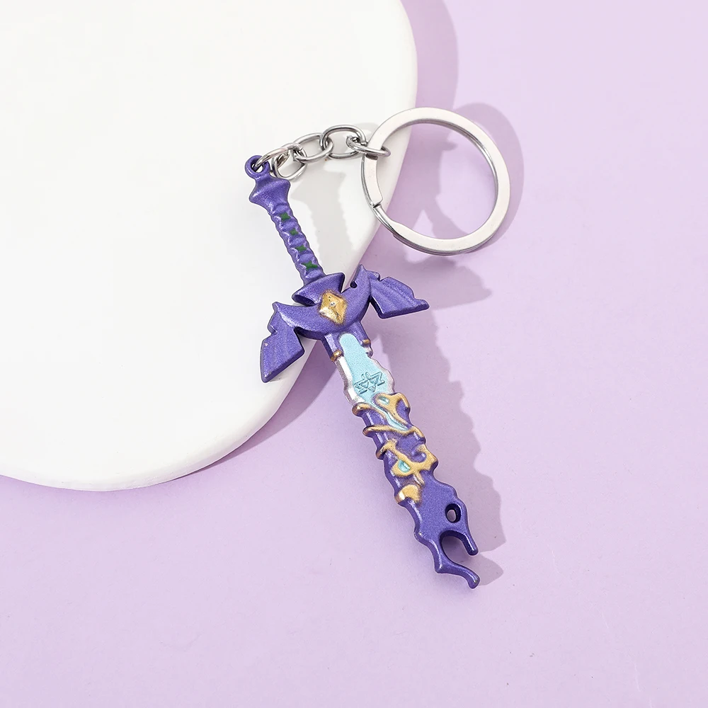 Game The Legend of Keychain Master Sword Metal Model Men Accessories Pendant Fashion Toys Gifts