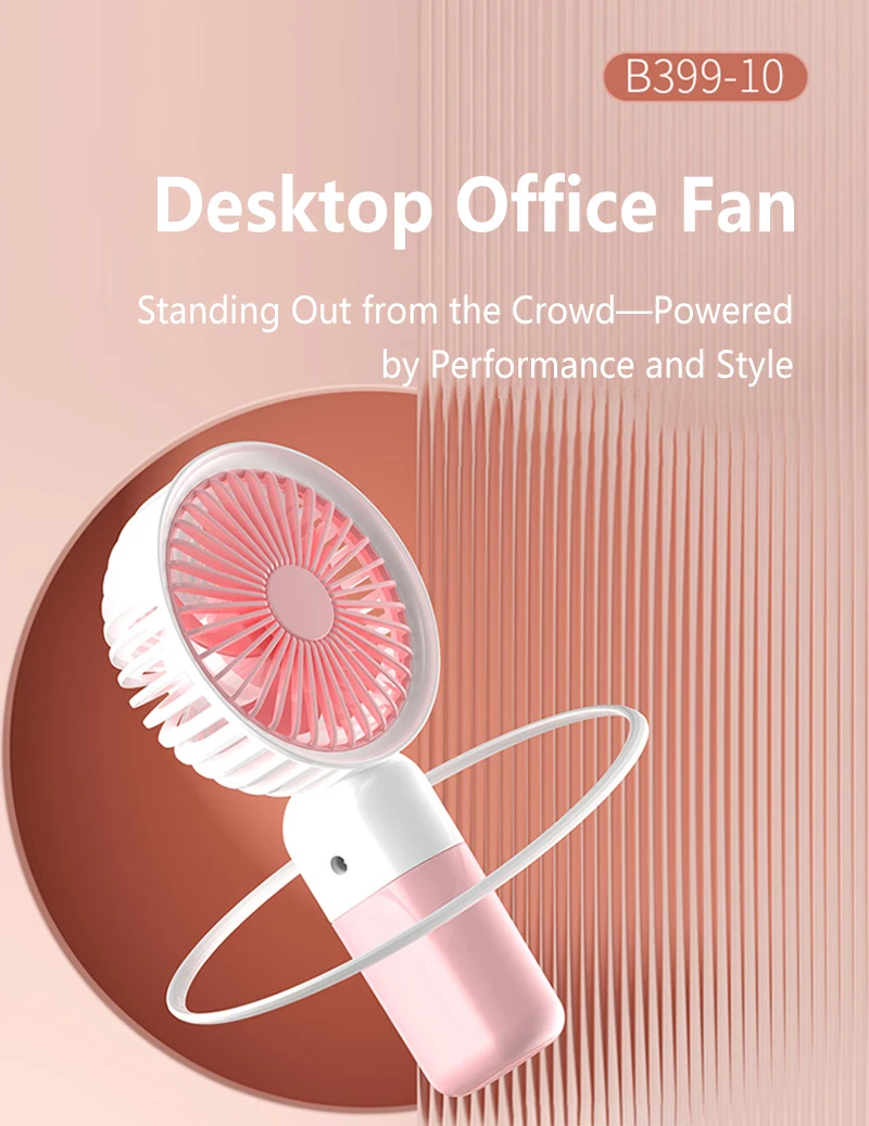 Mini Handheld Fan USB Rechargeable Portable Desktop Fan with Base Quiet Operation for Office Student Dorm Travel