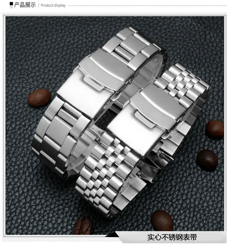 Diving Steel Metal Strap For Casio Duro Mdv107-1A MDV106-1A Watch Wristband Bracelet Watchband Replacement Parts 22mm