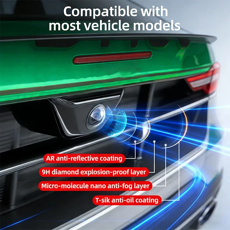 Car Camera Lens Transparent Protector Cover Universal Front Bumper Camera 360° All-Round Lens Guard PC Lens Protector Cover Kit