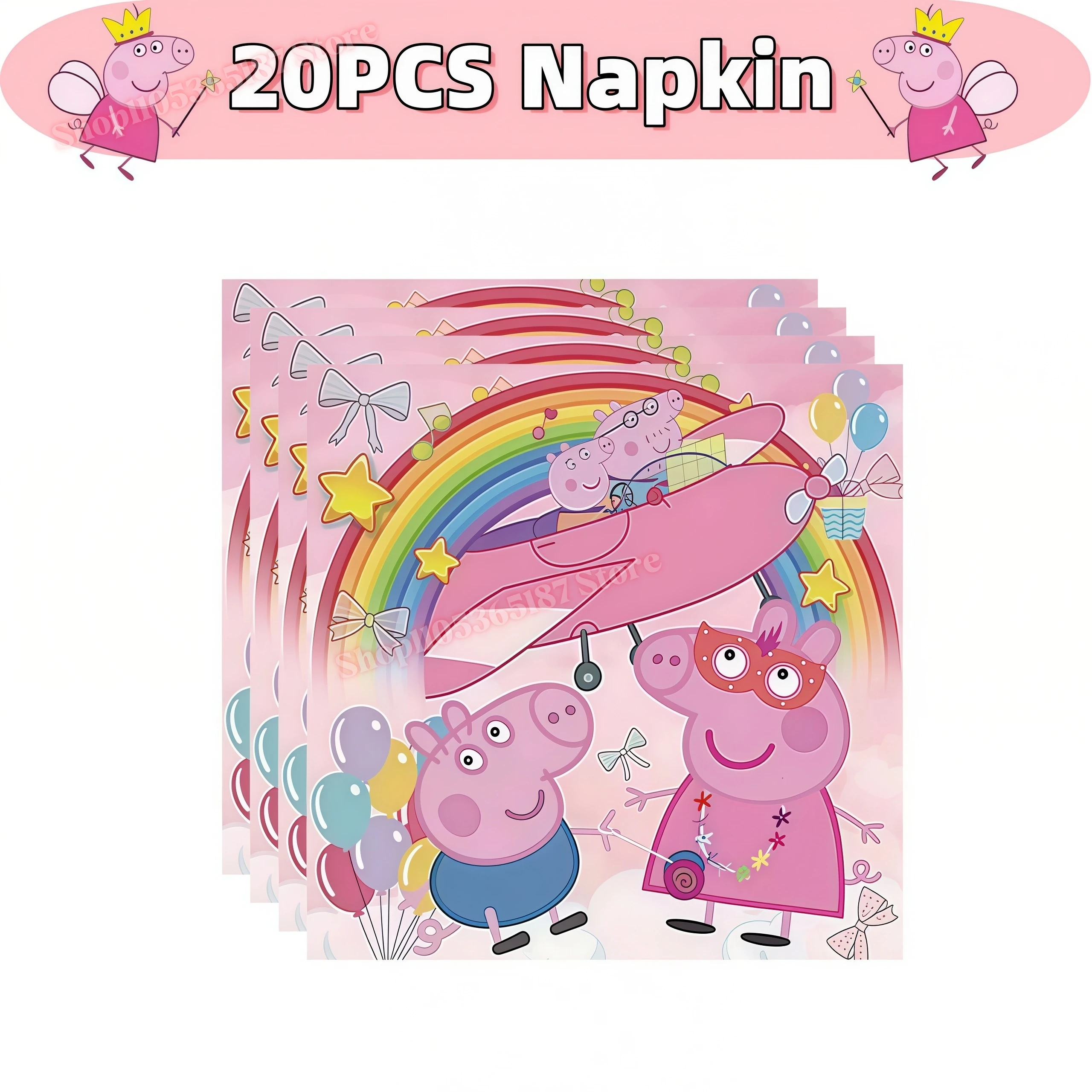 Peppaed Pig Birthday Party Decoration George Page Balloon Cup Plate Banner Girls Party Favor Gift Baby Shower Supplies Accessory