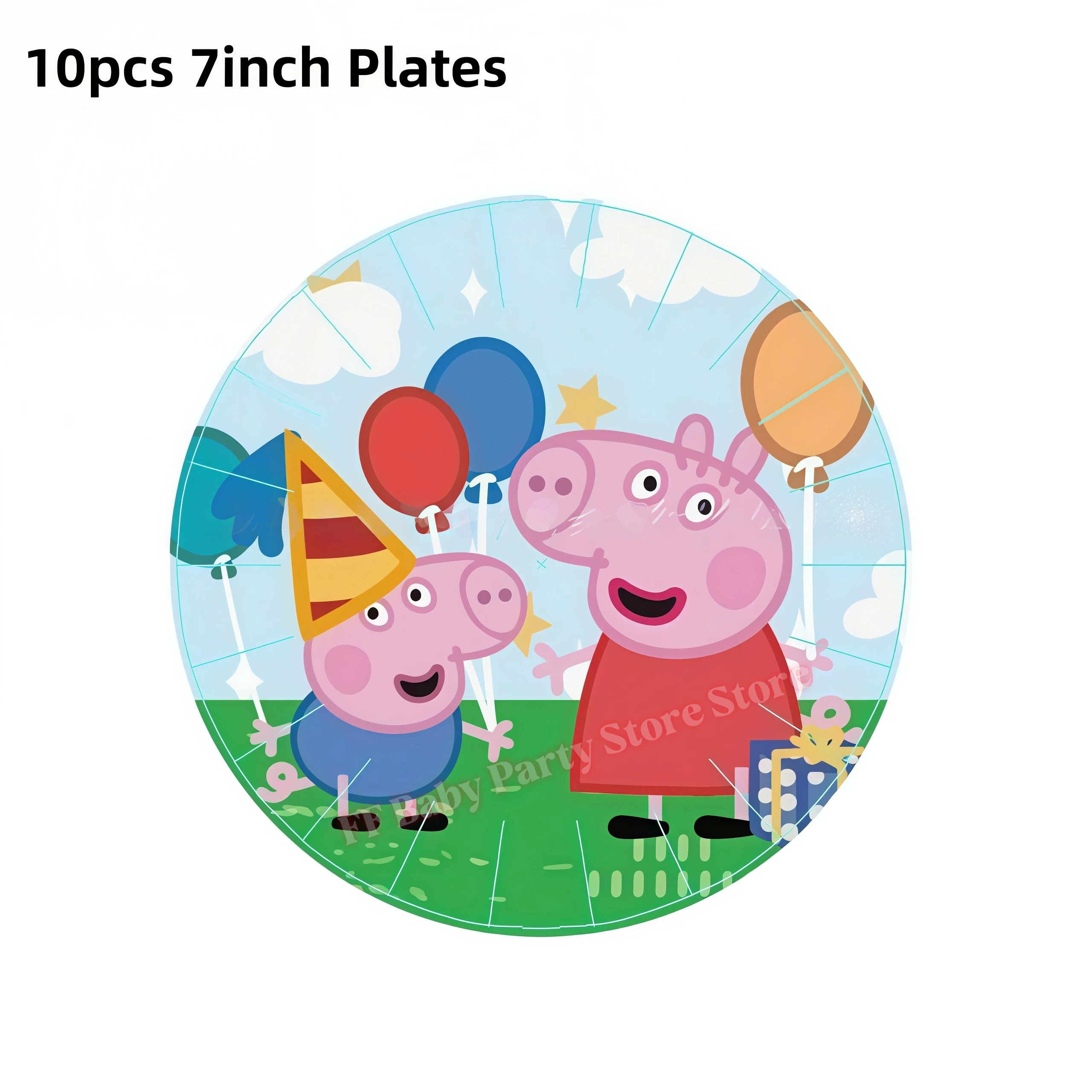 Peppaed Pig Birthday Party Decoration George Page Balloon Cup Plate Banner Girls Party Favor Gift Baby Shower Supplies Accessory