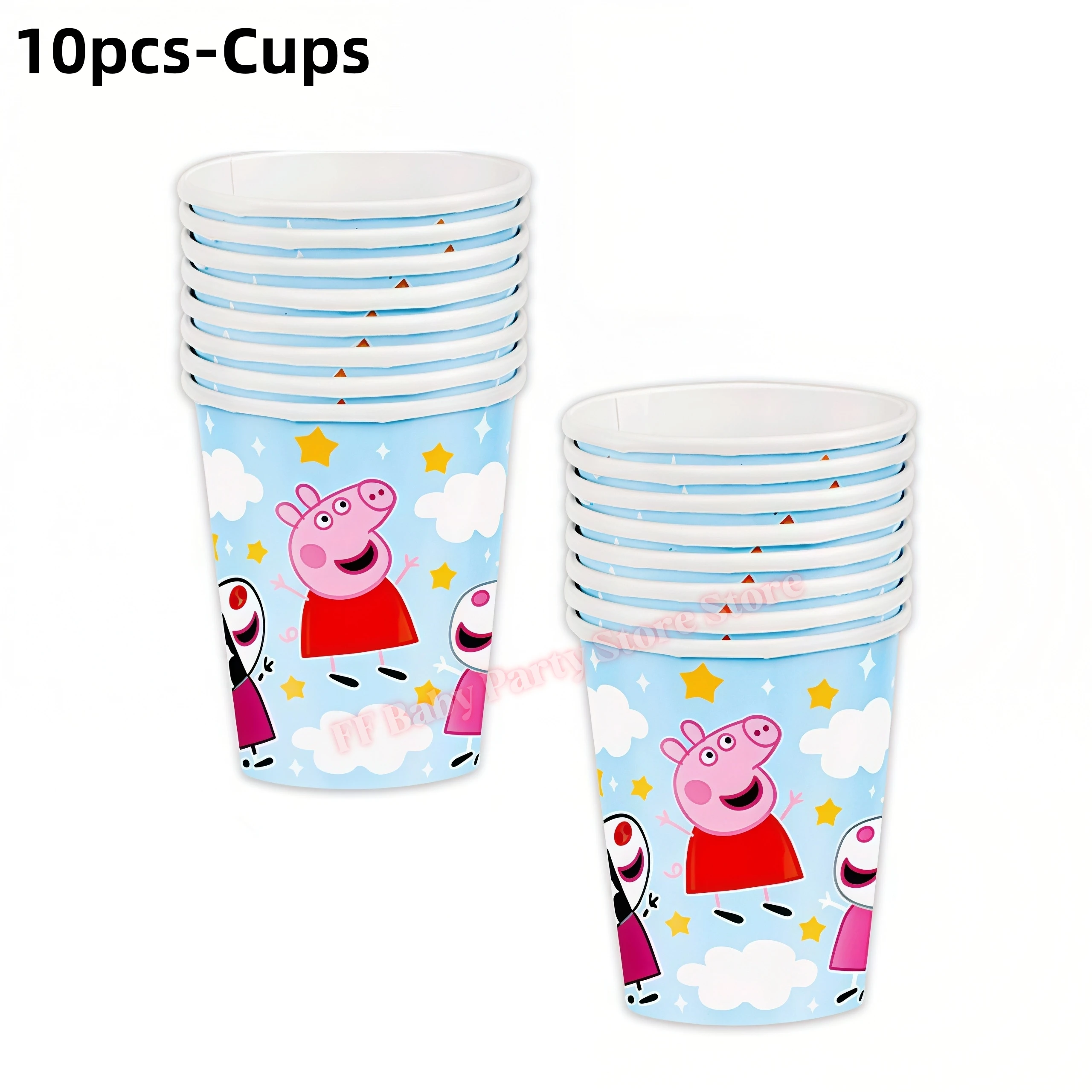 Peppaed Pig Birthday Party Decoration George Page Balloon Cup Plate Banner Girls Party Favor Gift Baby Shower Supplies Accessory