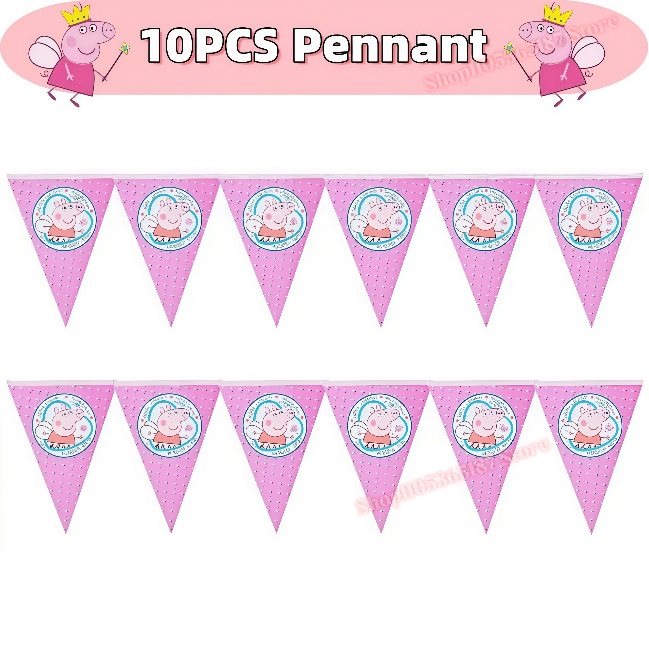 Peppaed Pig Birthday Party Decoration George Page Balloon Cup Plate Banner Girls Party Favor Gift Baby Shower Supplies Accessory