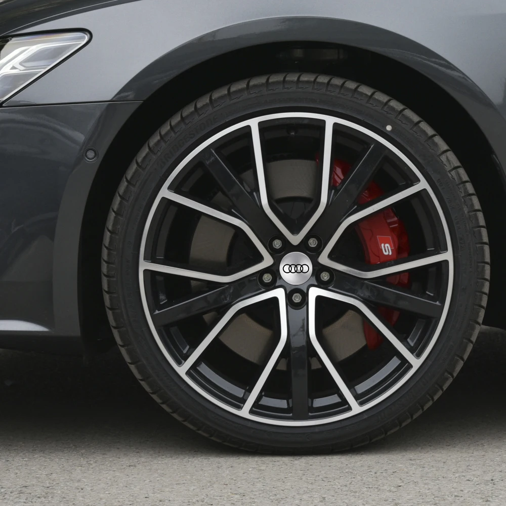 4pcs 56/65mm Car-Wheel Center Hub Stickers 60/68mm Wheel Center Hub Caps For Audi S RS A3 A4 A1 A2 Auto Decoration Accessories