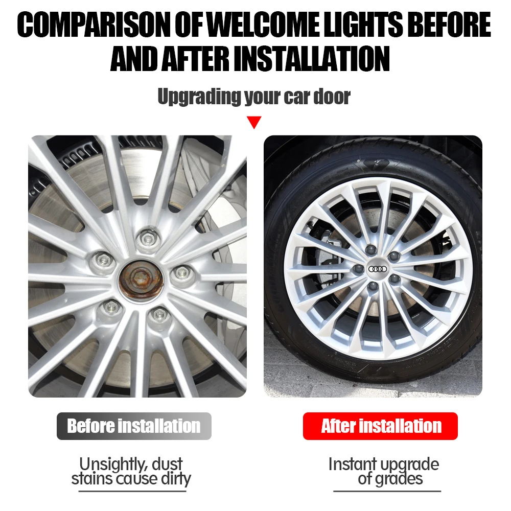 4pcs 56/65mm Car-Wheel Center Hub Stickers 60/68mm Wheel Center Hub Caps For Audi S RS A3 A4 A1 A2 Auto Decoration Accessories