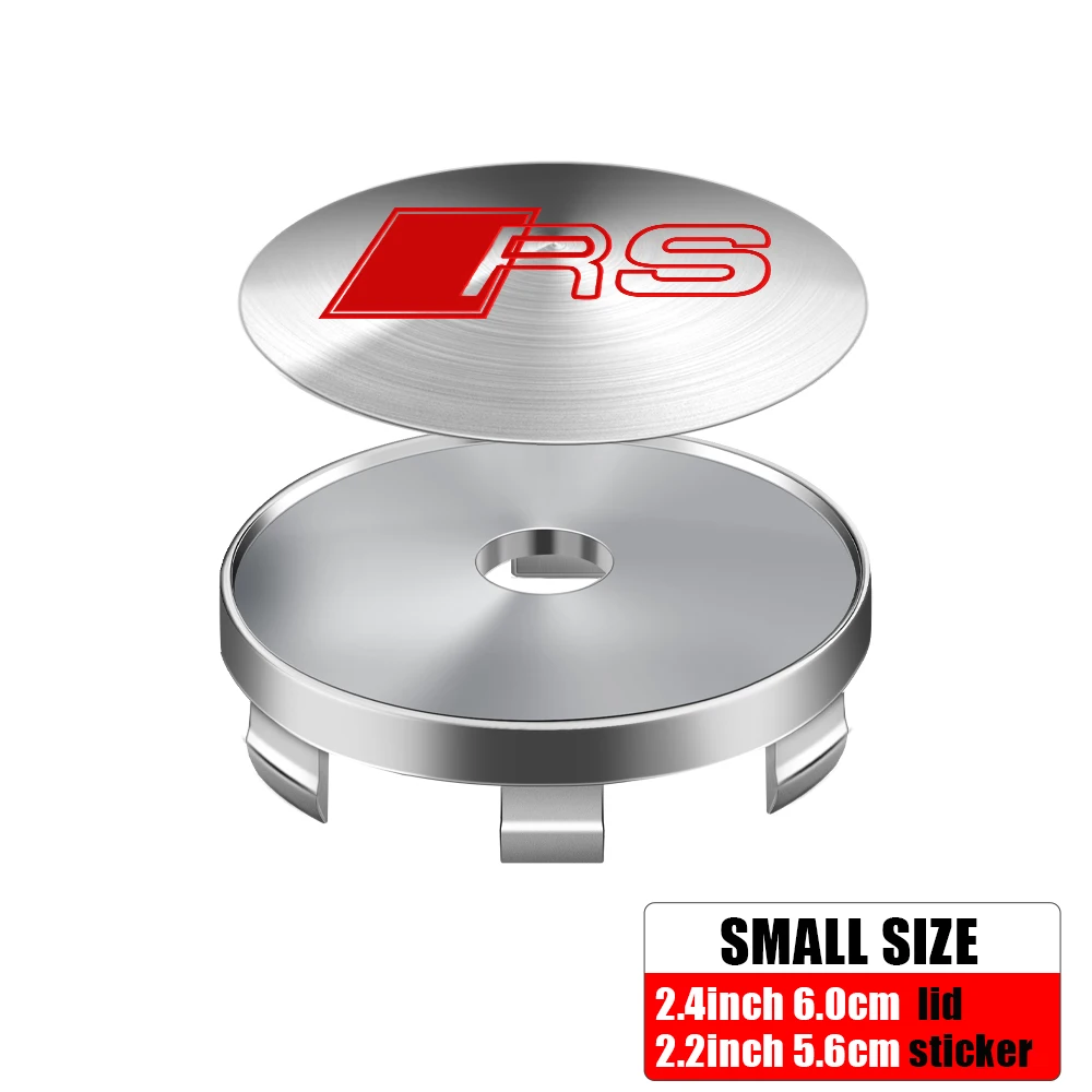 4pcs 56/65mm Car-Wheel Center Hub Stickers 60/68mm Wheel Center Hub Caps For Audi S RS A3 A4 A1 A2 Auto Decoration Accessories