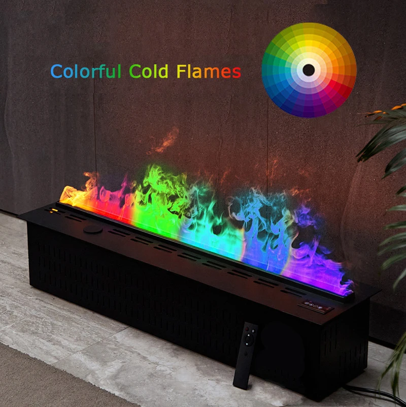 3D Water Electric Fireplace Remote Control APP Mist Fireplace Embedded Realistic Mist Flame Interior Decoration Steam Fireplace
