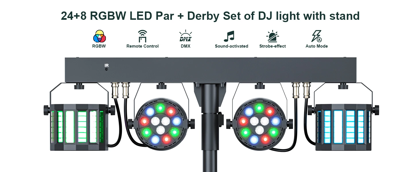 LeLeght 60W Combination Bracket Lights 3/6/15CH Suitable for Churches Concerts Weddings Birthday Parties KTV With Carry Bag
