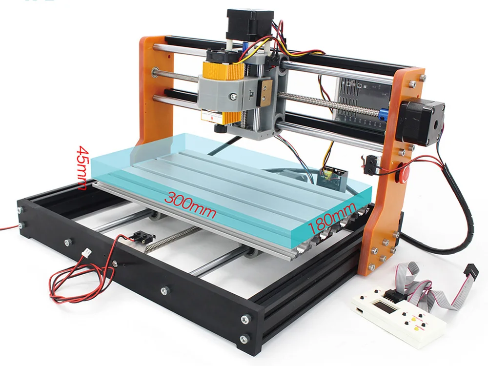 【EU】RATTM 3018 Pro Orange 3-Axis CNC GRBL Control Laser Engraving Cutter with Emergency Stop Switch