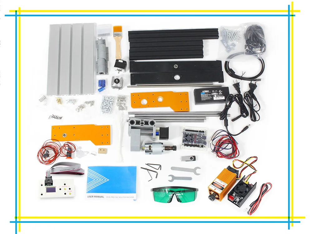 【EU】RATTM 3018 Pro Orange 3-Axis CNC GRBL Control Laser Engraving Cutter with Emergency Stop Switch