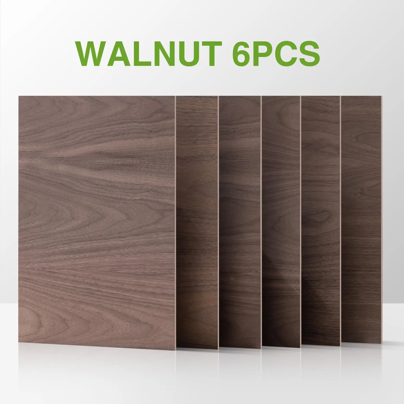 6-Pack 1/8' Walnut Plywood Sheets 12 X 16 X 1/8 Inch - 3mm Laser Wood Sheets for Laser Cutting Engraving & Wood Burning