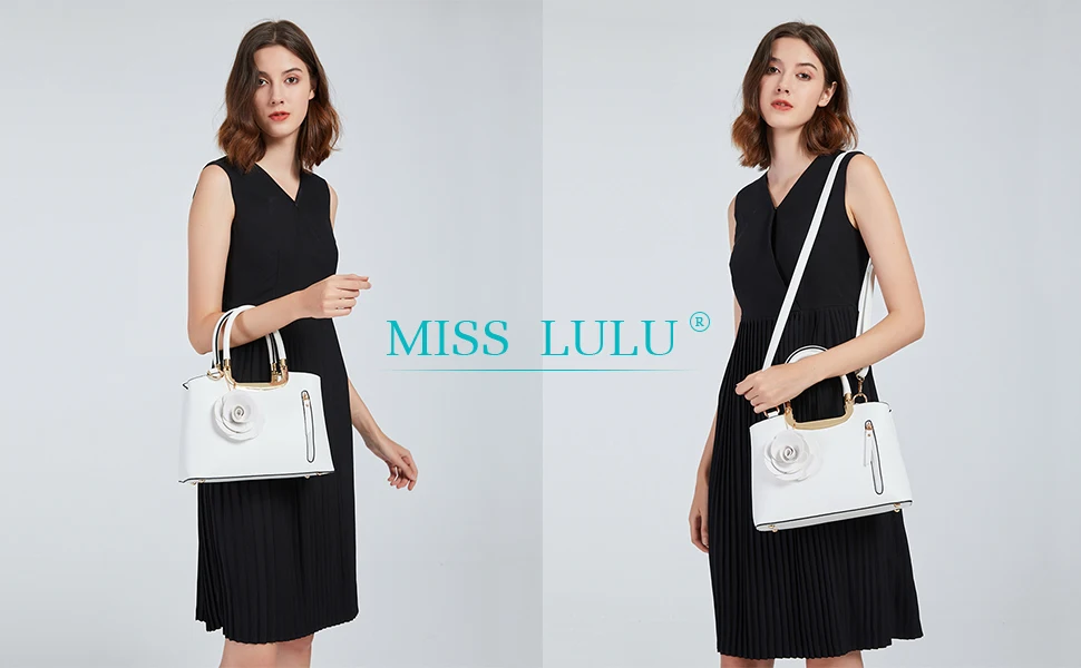Miss Lulu Handbags for Women Ladies Shoulder Bags Fashion PU Leather Crossbody Top Handle Bag