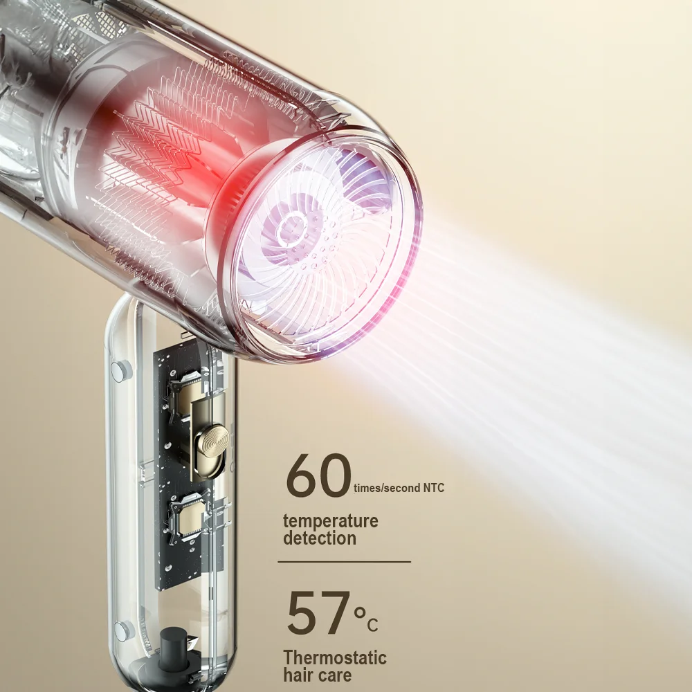 Professional Hair Dryer Negative Lonic Blow Dryer 1900W 3th Gear Hot Cold Wind Air Brush Hairdryer Strong Power Dryer Salon Tool