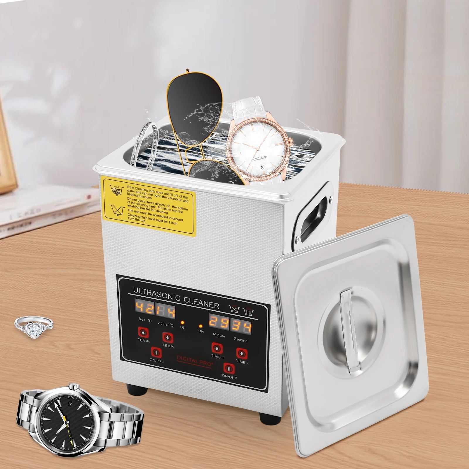 2L Ultrasonic Cleaner, Ultrasonic Cleaning Machine, Ultrasonic Cleaner 40khz AC200-240V used in homes, laboratories