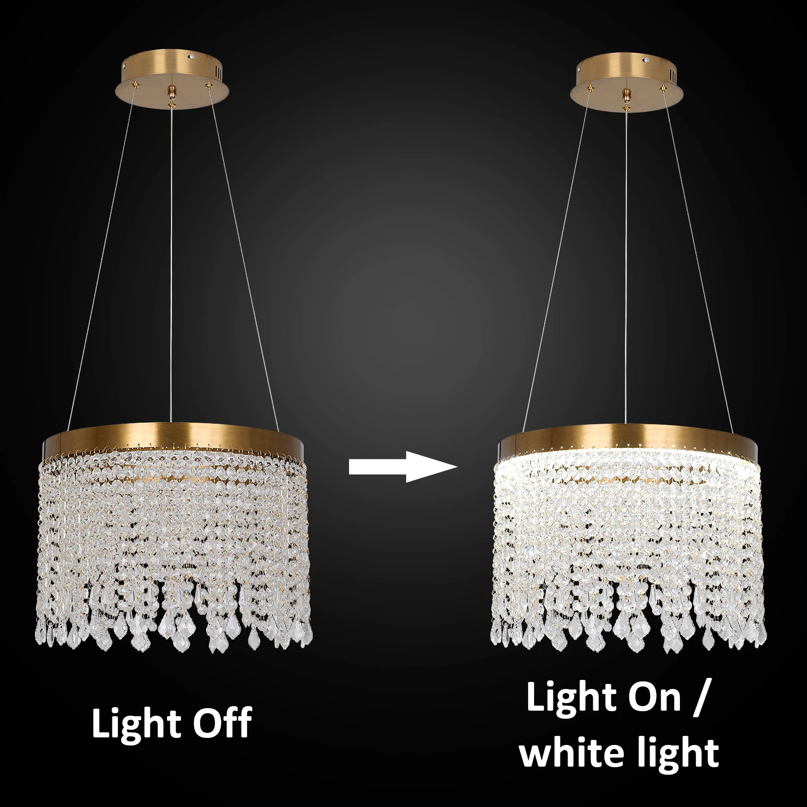 Modern Pendant Light Led Crystal Chandelier Kitchen Island Hanging Ceiling Lamp Living Bedroom Retro Luxury Plafon Home Decorate