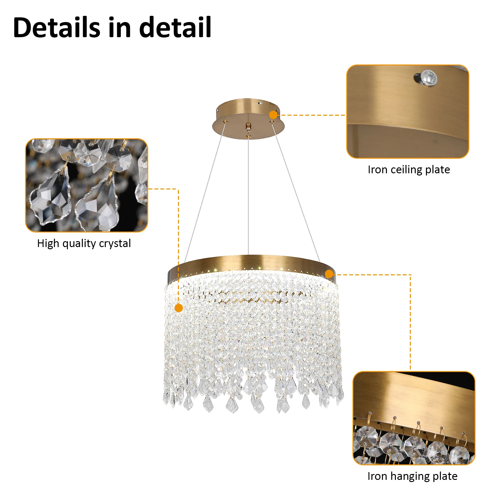 Modern Pendant Light Led Crystal Chandelier Kitchen Island Hanging Ceiling Lamp Living Bedroom Retro Luxury Plafon Home Decorate