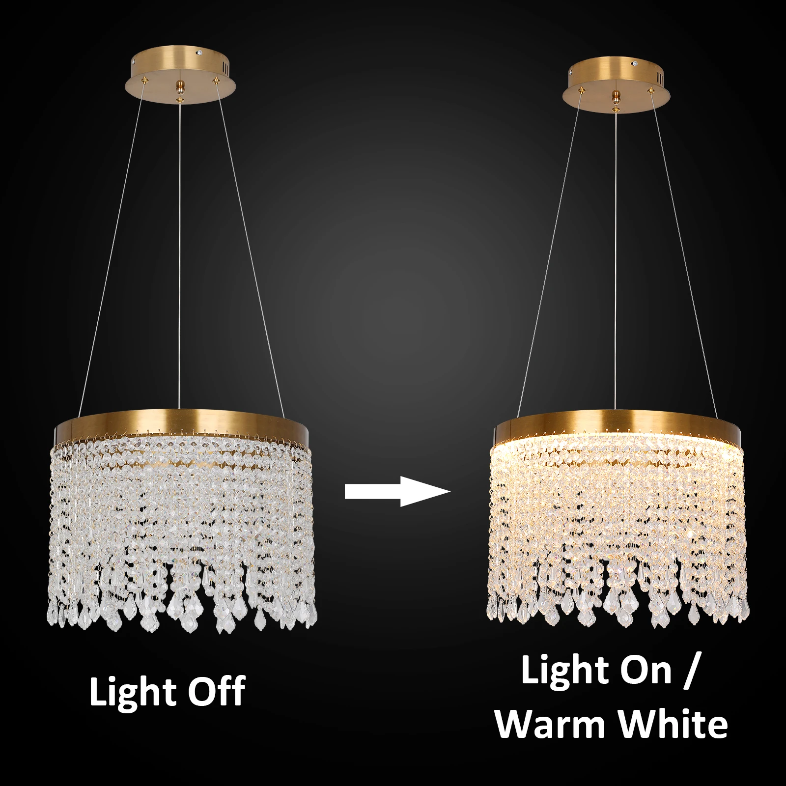 Modern Pendant Light Led Crystal Chandelier Kitchen Island Hanging Ceiling Lamp Living Bedroom Retro Luxury Plafon Home Decorate