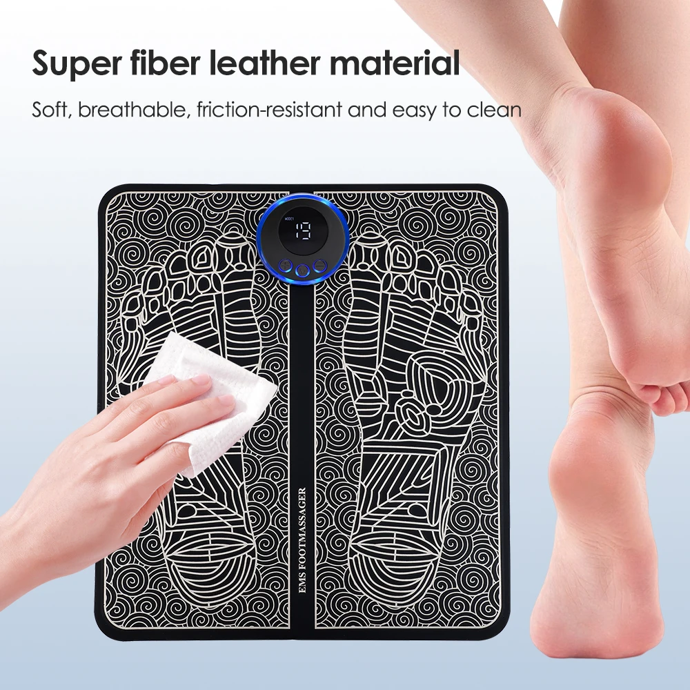 Rechargeable Electric Foot Massager Pad Electrostimulator Massage Mat EMS Muscle Massager Relax Feet Massage Fitness Masajeador