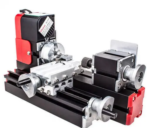 Mini Wood Lathe 12V DC 2A 24W Multi-purpose 20000rpm Metal Rotating Lathe Machine Woodworking Tool DIY Tool