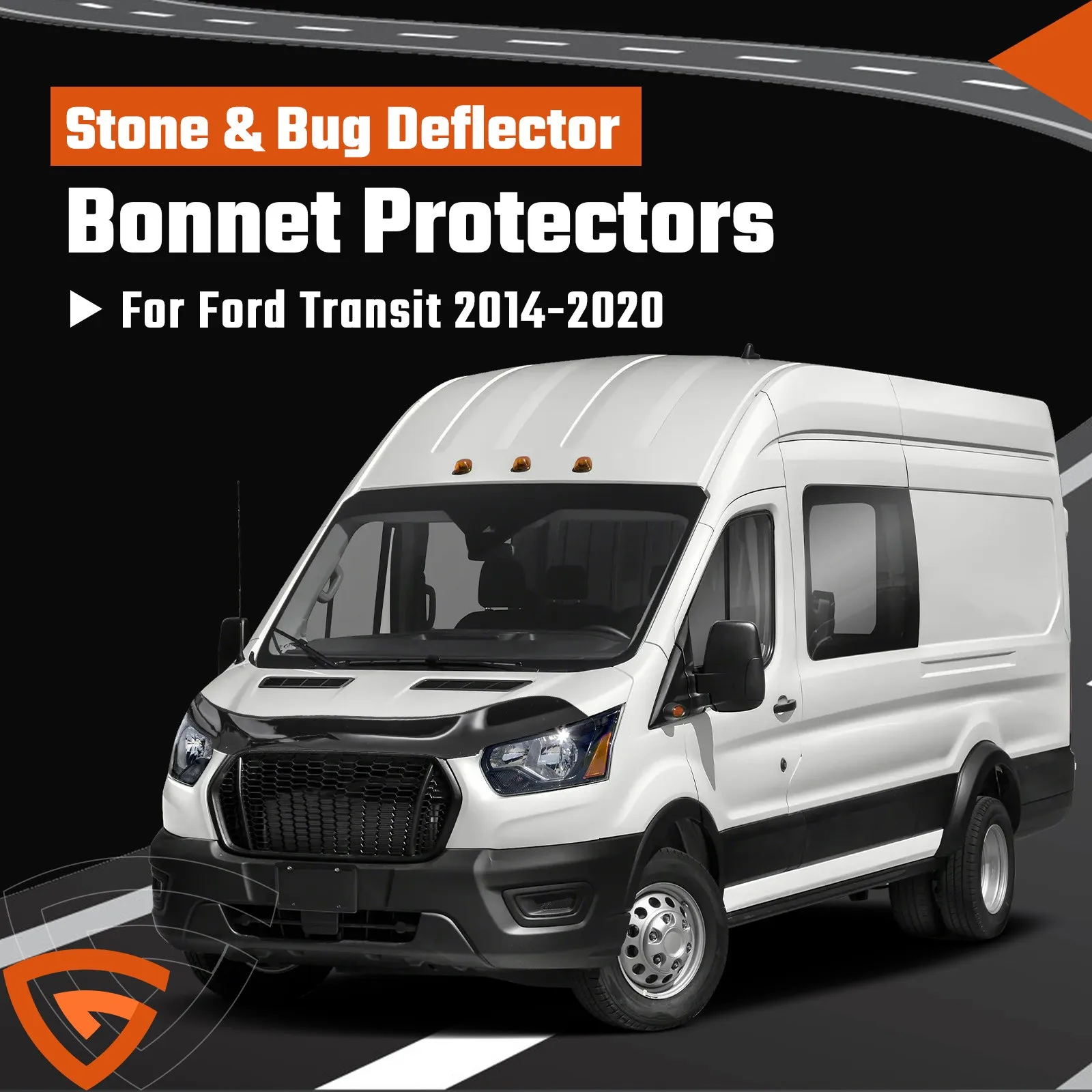 FOR FORD TRANSIT MK8 2014-2020 BONNET PROTECTOR WIND STONE DEFLECTOR BRA GUARD