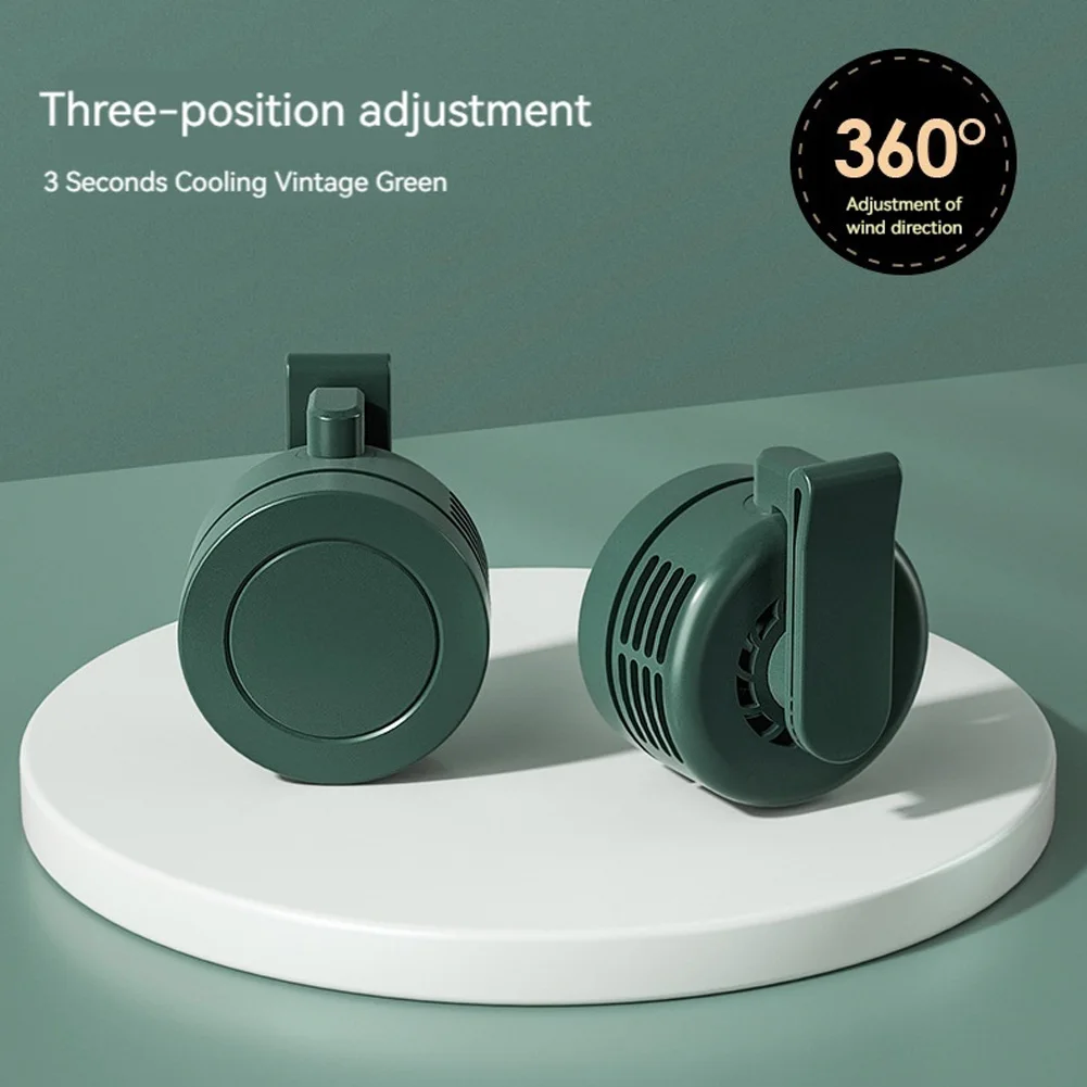 Mini Clip Fan with 3 Speeds Handheld Fan Wearable Personal Body Fan for Outdoor Work Hiking Travel