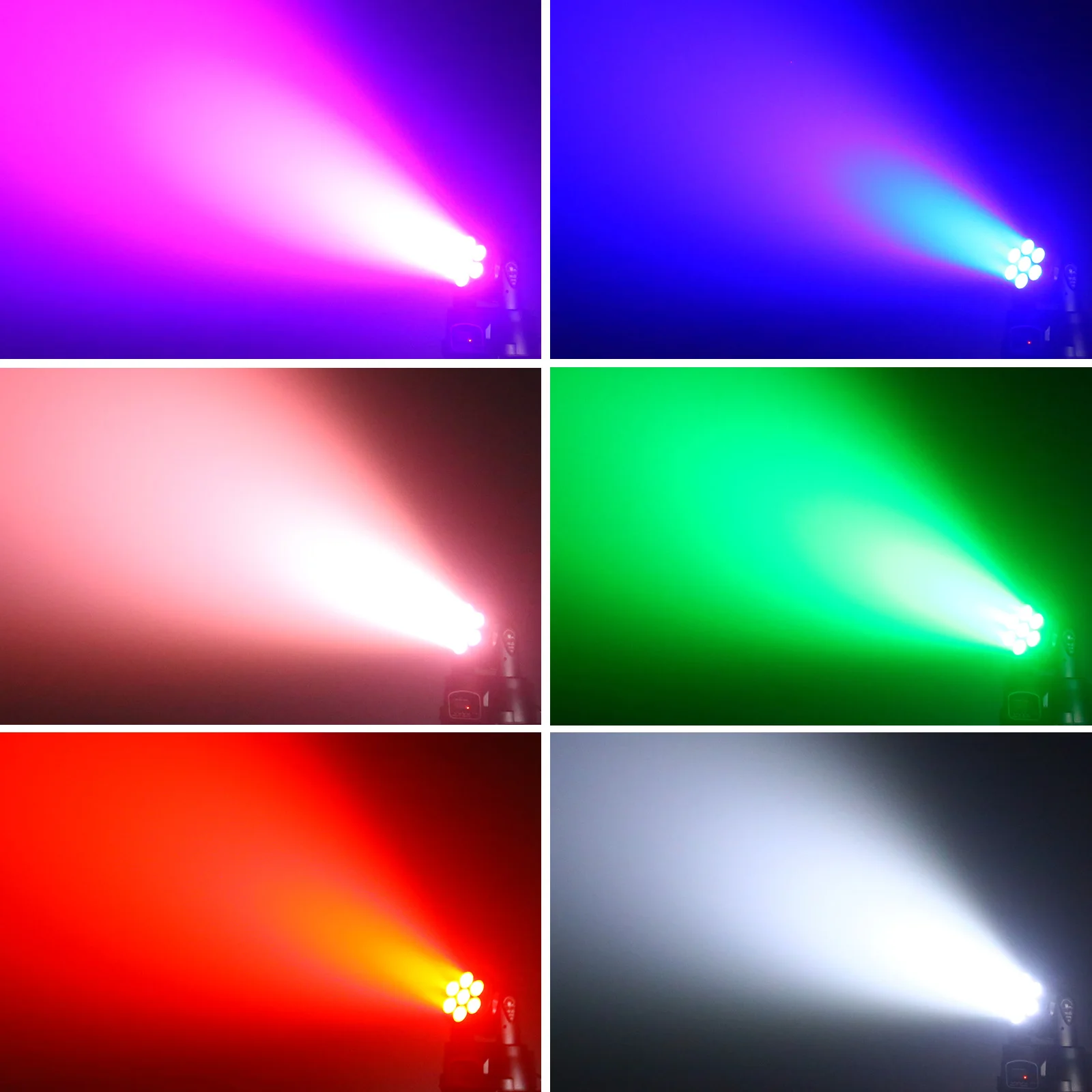 LeLeght 7x15W LED Moving Head Light 4 IN 1 RGBW DMX512 Professional Stage Effect Wash Light for Disco DJ Party Music Dance Club
