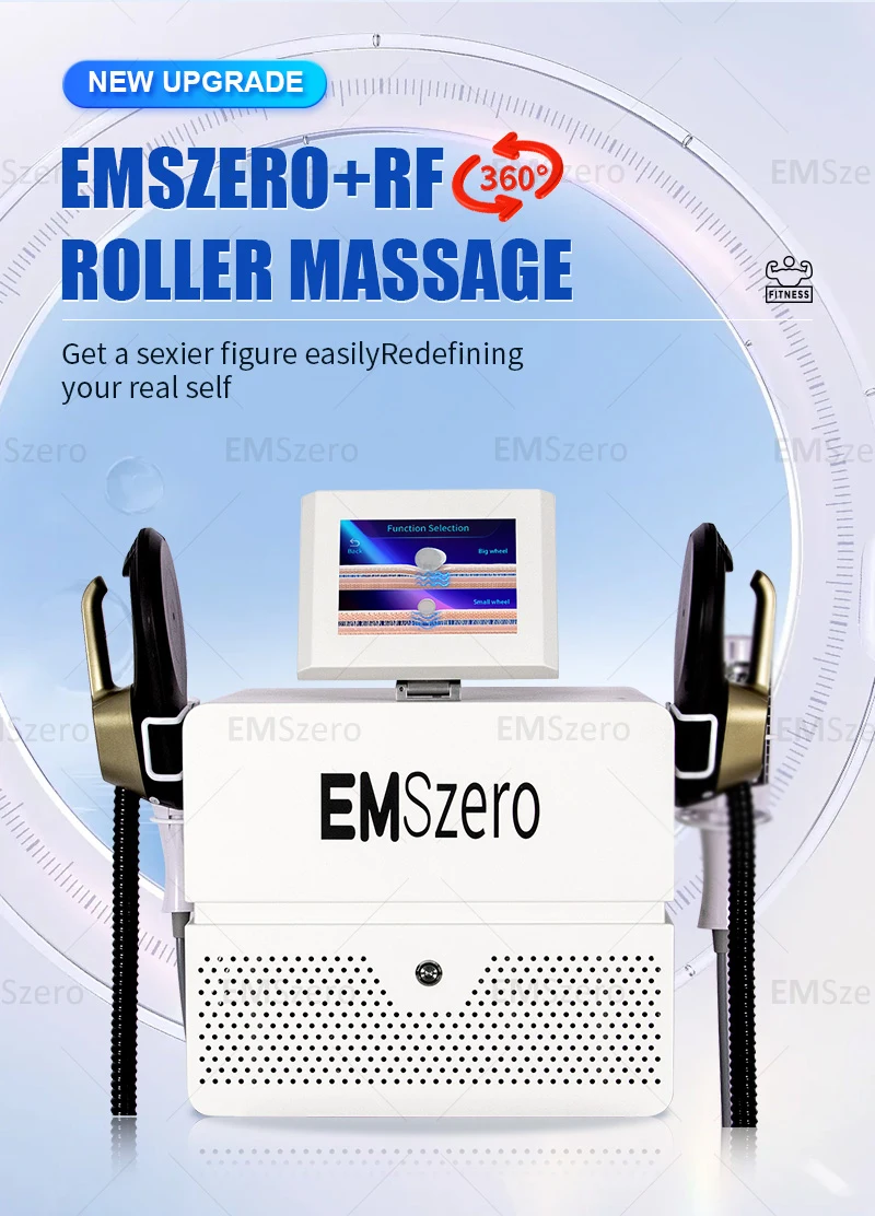 EMSZERO Desktop RF Body Shaping Machine Roller Fat Reduction And Magnetic Slimming EMS Body Shaping And Weight Loss White New