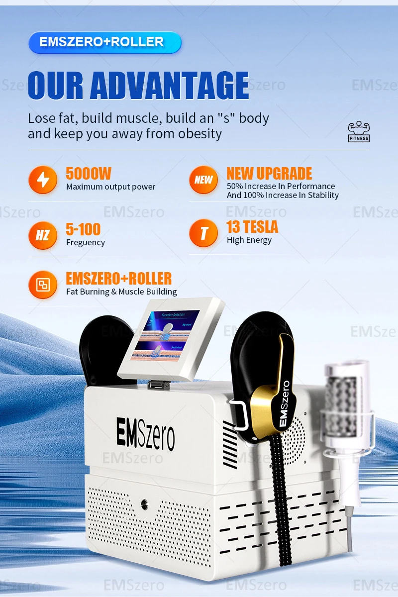 EMSZERO Desktop RF Body Shaping Machine Roller Fat Reduction And Magnetic Slimming EMS Body Shaping And Weight Loss White New