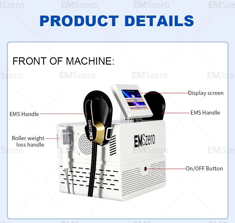 EMSZERO Desktop RF Body Shaping Machine Roller Fat Reduction And Magnetic Slimming EMS Body Shaping And Weight Loss White New