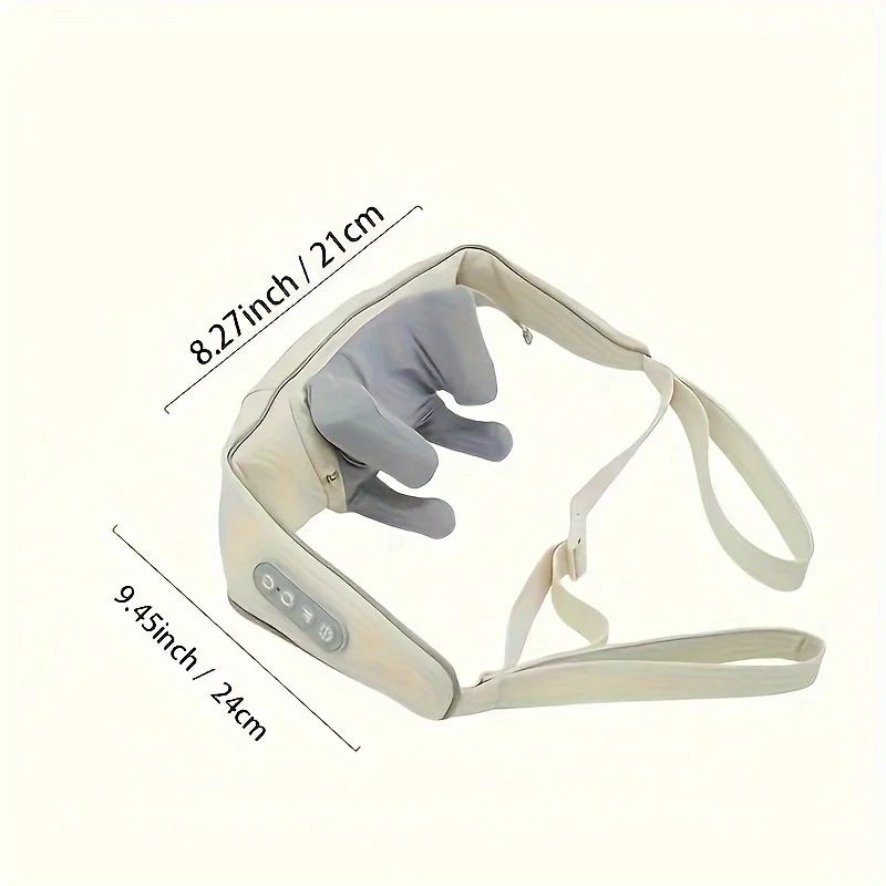 Electric Neck Shoulder Massager Wireless Trapezius Muscles Back Massage Pillow Cervical Back Massage Shawl for Parents Gifts