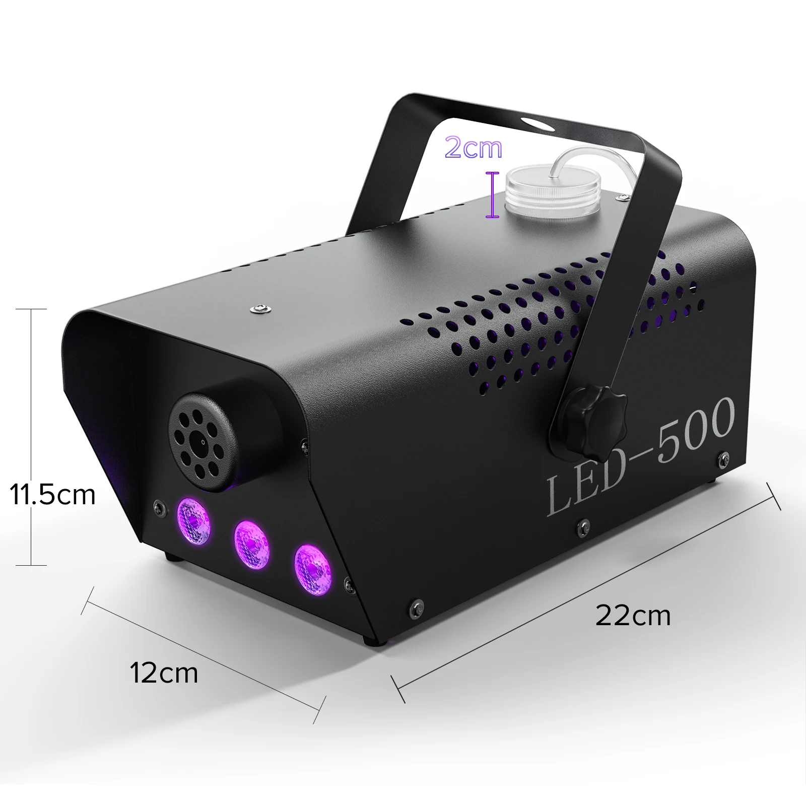 LeLeght 500W RGB LED Colorful Smoke Machine LED Remote Fogger Ejector for Disco DJ Show Wedding Stage Light Effects Fog Machine