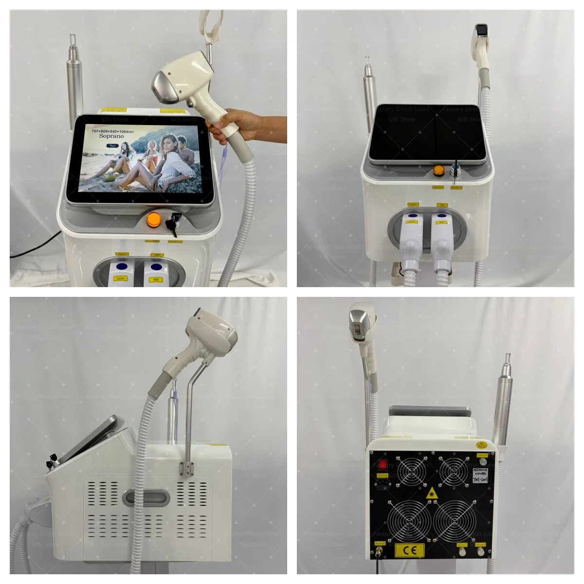 FAC 5000W 2 IN 1 Professional 4 Wave 808 Diode Laser Permanent Painless Hair Removal Picosecond Laser Tattoo Removal Machine