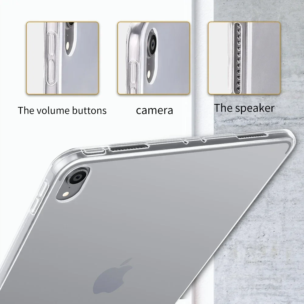 Soft Case for Apple iPad 10th 10.9 Mini 6 Air 5 4 3 2 1 Transparent Protective Case for iPad 10.2 9th 8th 7th Pro 11 2022 2021