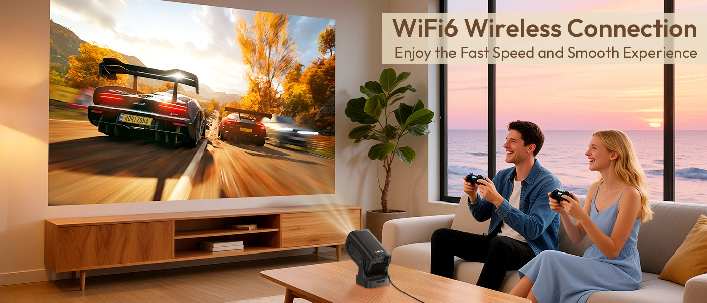 XGODY 4K HD 300ANSI Projector Cinema Bluetooth WiFi 1080P Android Home Theater Smart