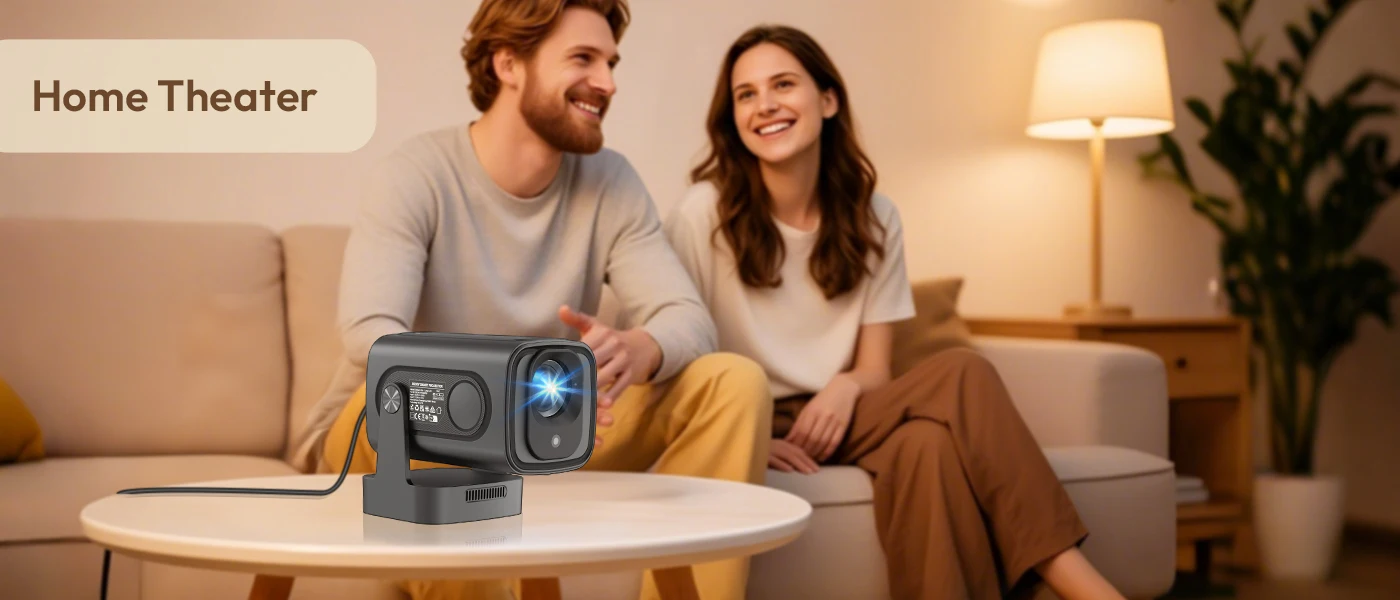 XGODY 4K HD 300ANSI Projector Cinema Bluetooth WiFi 1080P Android Home Theater Smart