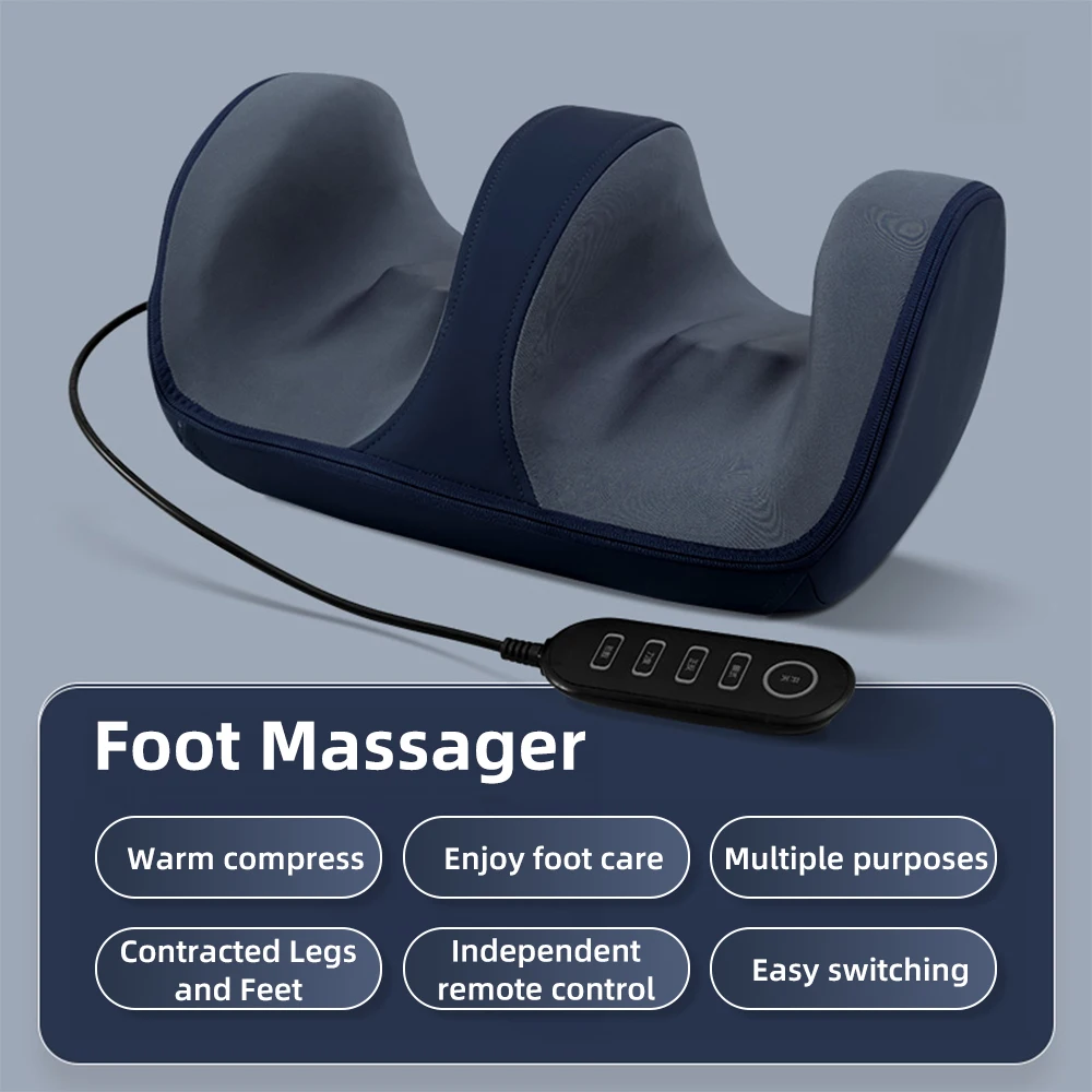 Electric Leg Massager Heating Therapy Hot Compress Shiatsu Kneading Roller Muscle Relaxation Pain Relief Foot Spa Machine