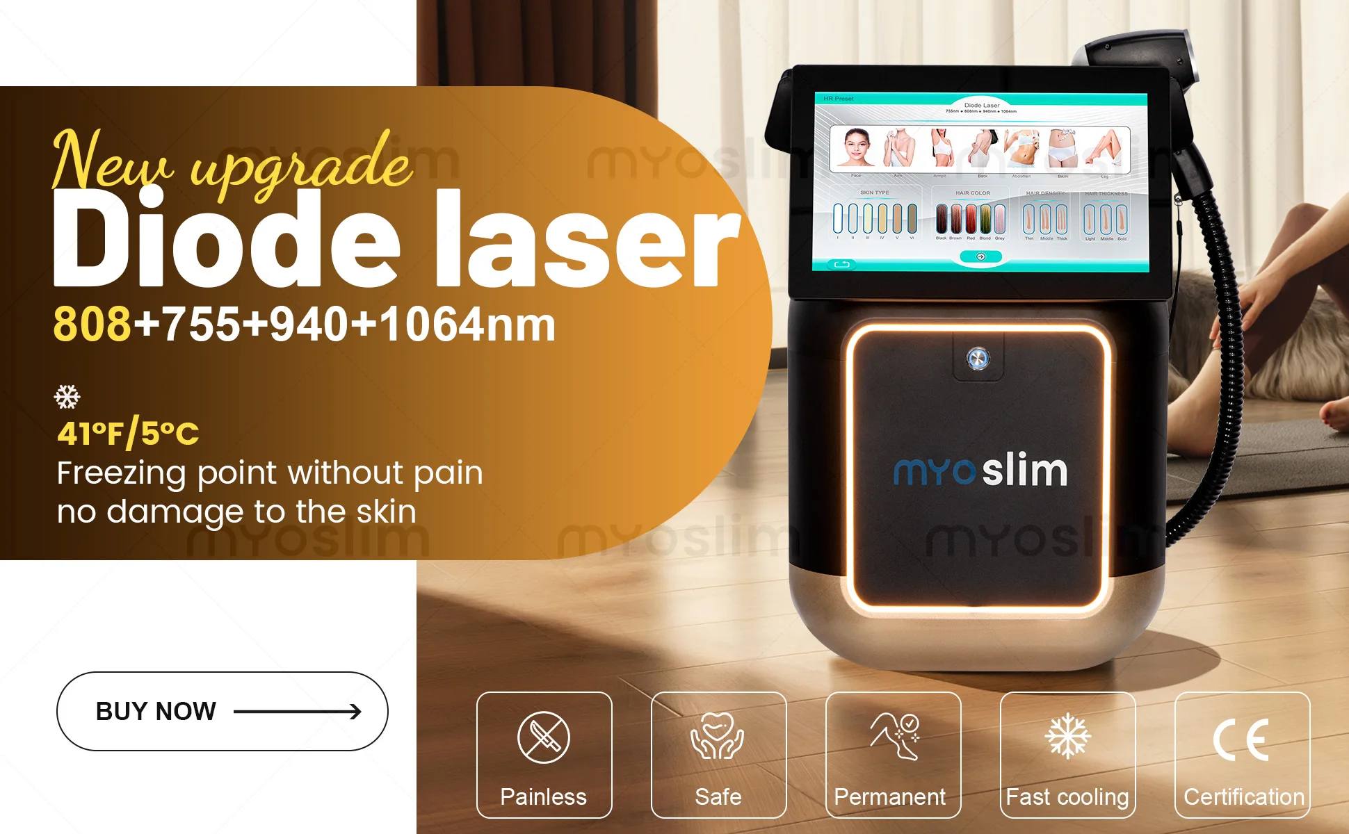 Diode Ice Titanium Lase 5000w FAC 4 Waves 808nm 755/808/940/1064NM Portable Device Soprano Body Hair Removal