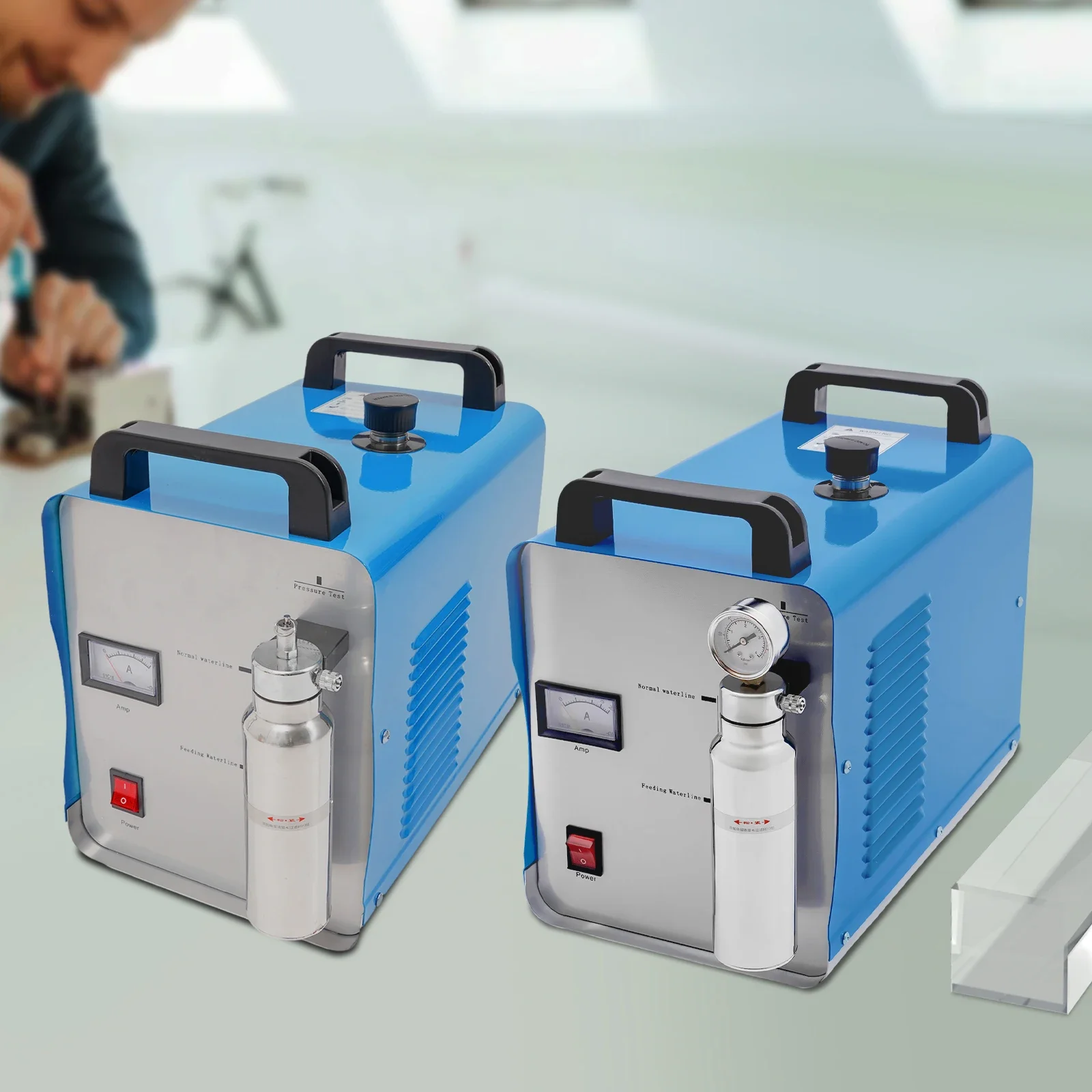220V Hydrogen Oxygen Flame Polisher, H160/H180 75L/H/95L/H Acrylic Polishing Machine HHO Generator Water Welder with Flame Gun