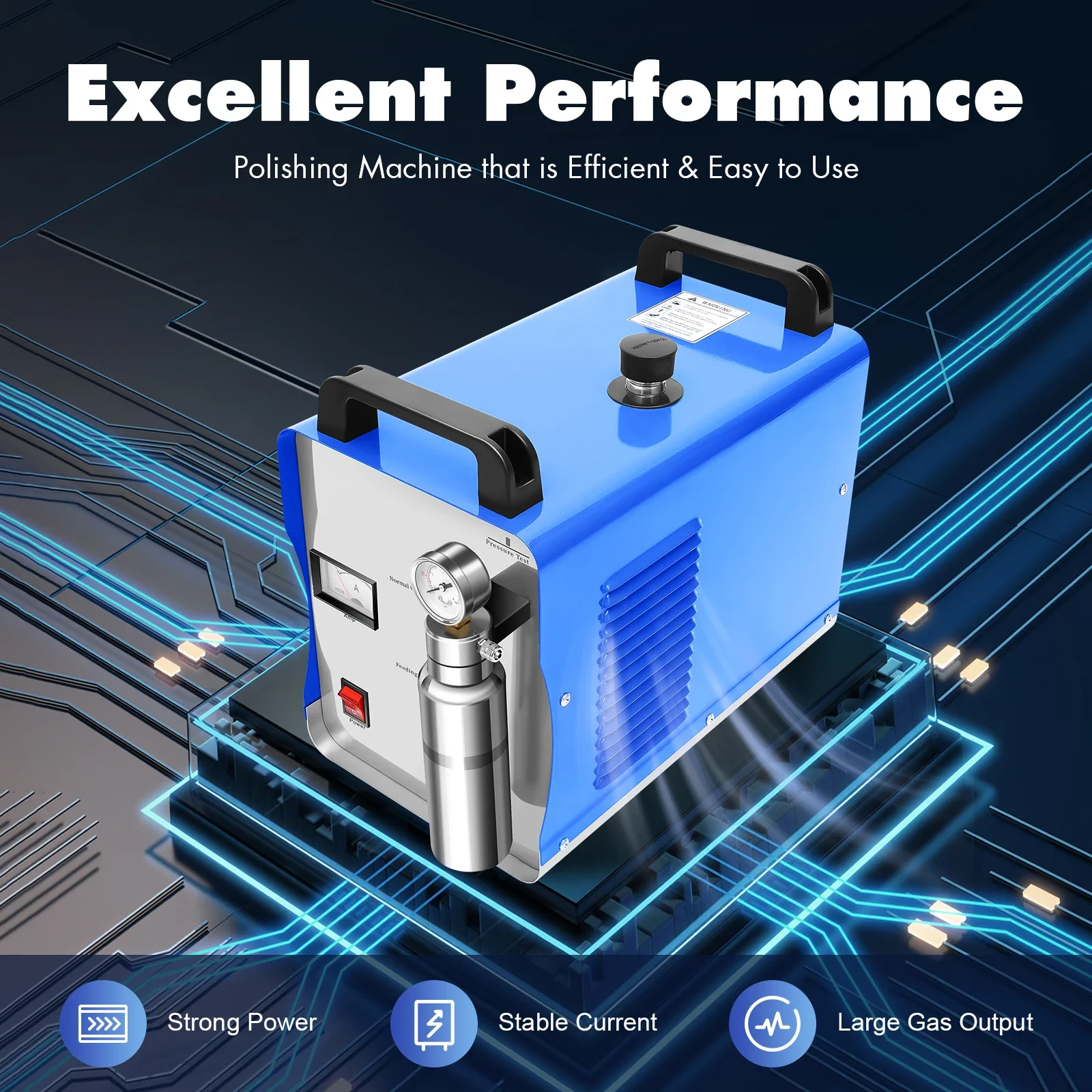220V Hydrogen Oxygen Flame Polisher, H160/H180 75L/H/95L/H Acrylic Polishing Machine HHO Generator Water Welder with Flame Gun