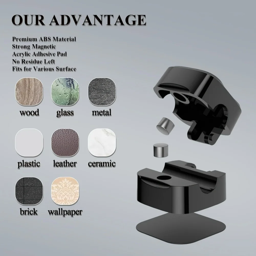 1/3/6 PCS Cable Management Magnetic Cable Organizer Wire Keeper Wall Data Cable Clips Winder Adjustable Cord Holder Under Desk