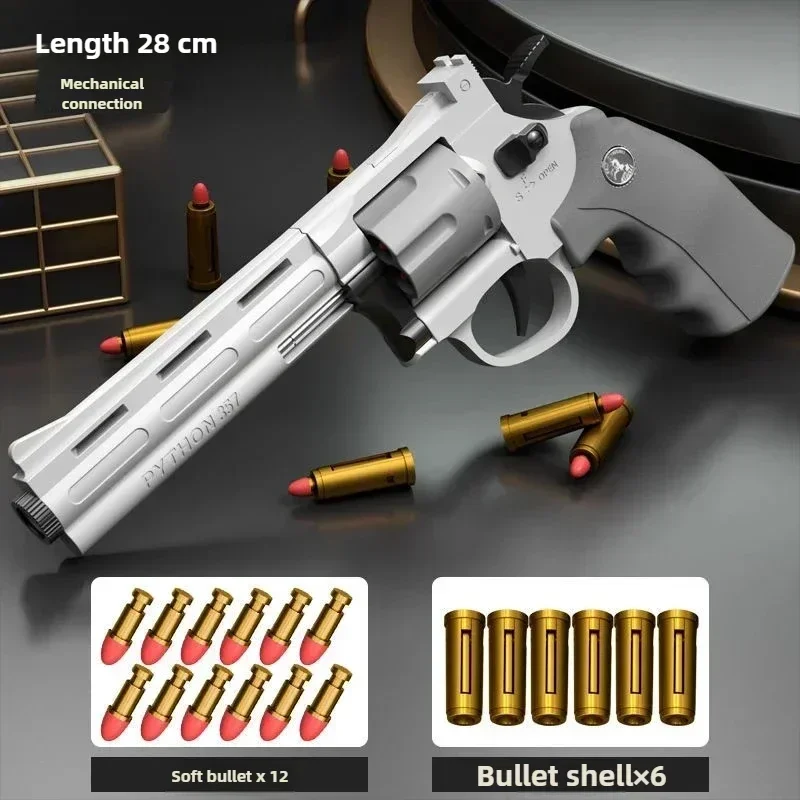 ZP5 357 Revolver Launcher Pistol EVA Soft Dart Bullet Toy Gun Airsoft CS Outdoor Shooting Game Kids Adult Gift