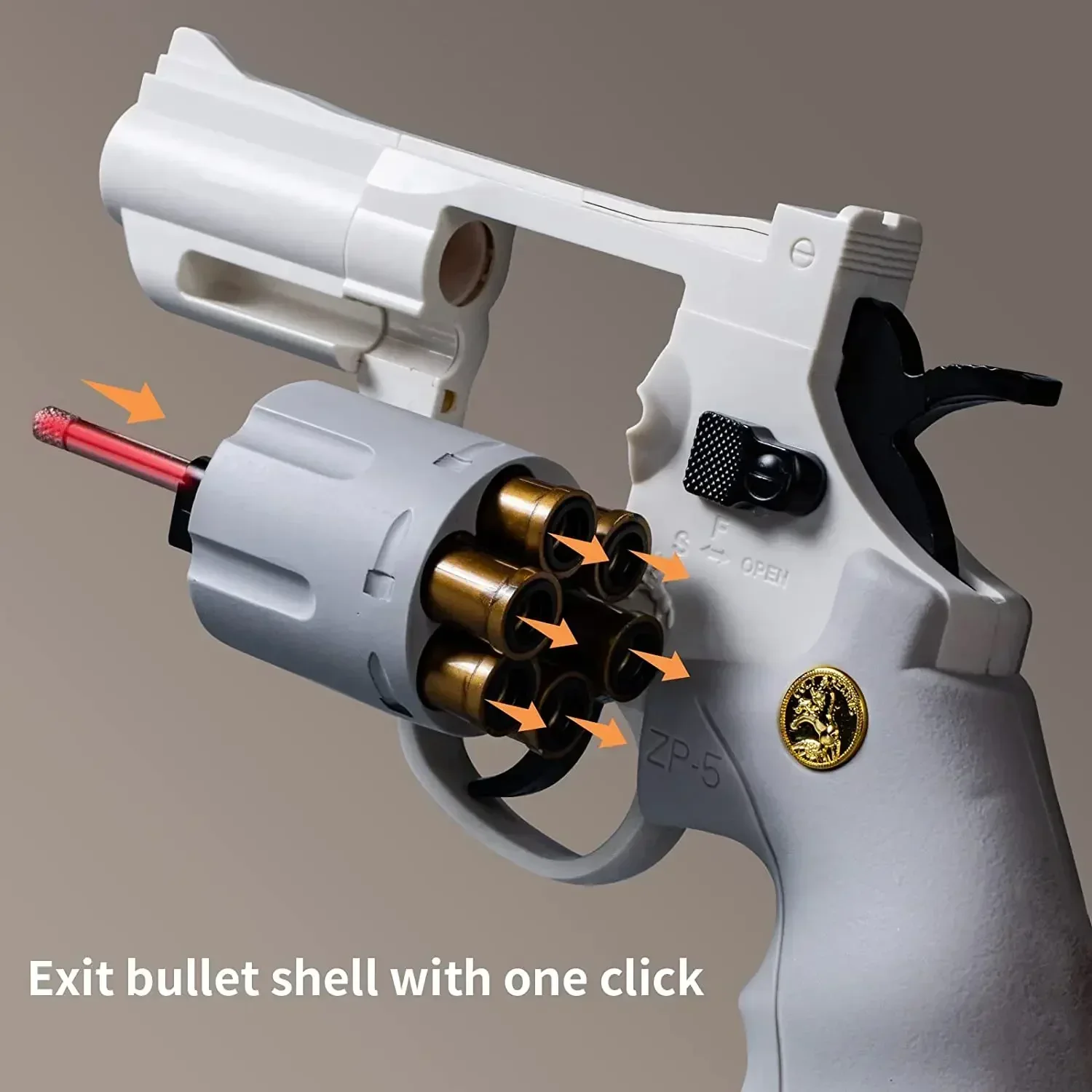 ZP5 357 Revolver Launcher Pistol EVA Soft Dart Bullet Toy Gun Airsoft CS Outdoor Shooting Game Kids Adult Gift