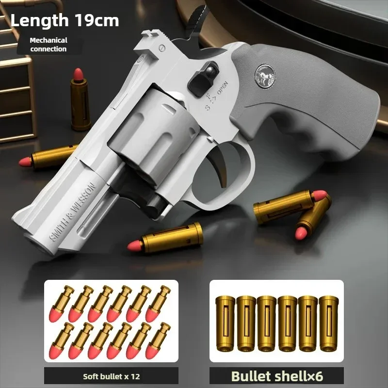 ZP5 357 Revolver Launcher Pistol EVA Soft Dart Bullet Toy Gun Airsoft CS Outdoor Shooting Game Kids Adult Gift