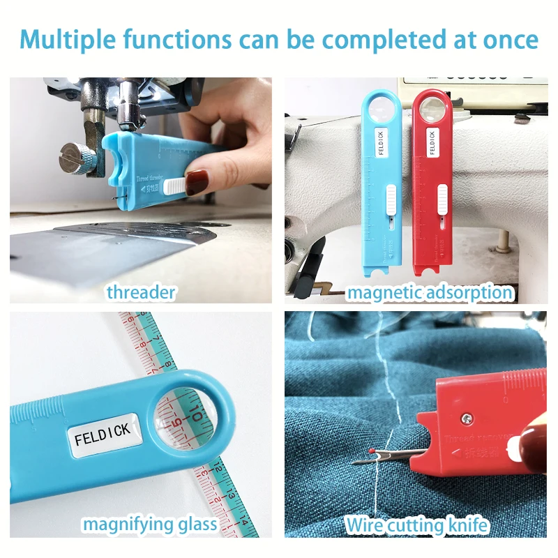New Multi-Functional Eye-Closed Needle Threader Quick Sewing Machine Needle Threader Automatic Fast Pass Gift Hook Needle